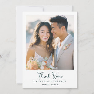 Romantisk Beige Elegant Foto Tack Kort