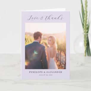 Romantisk Beige Minimalistisk Foto Tack Kort