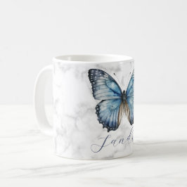 Romantisk blå Butterfly Kaffemugg