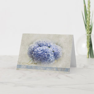 Romantisk blå Hydrangeas Kort
