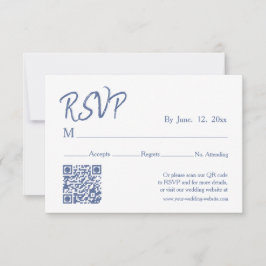 Romantisk blå vildbloms-krans vigsel-detaljer OSA kort