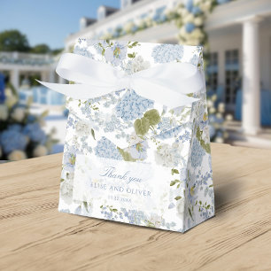 Romantisk blå vit Blommigt Allover Mönster Presentaskar