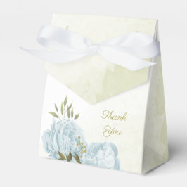 romantisk blåa blommor greenery bröllop presentaskar