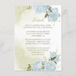 romantisk blåa blommor greenerys detaljer tilläggskort