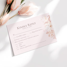Romantisk blekrosa rosor bröllop RSVP-kort Tack Kort