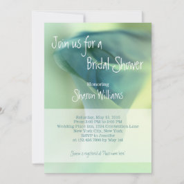 Romantisk blomma i blå tonåringar - Möhippa Inbjudningar