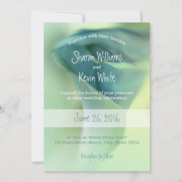 Romantisk blomma i Blue Tones Bröllop Inbjudningar