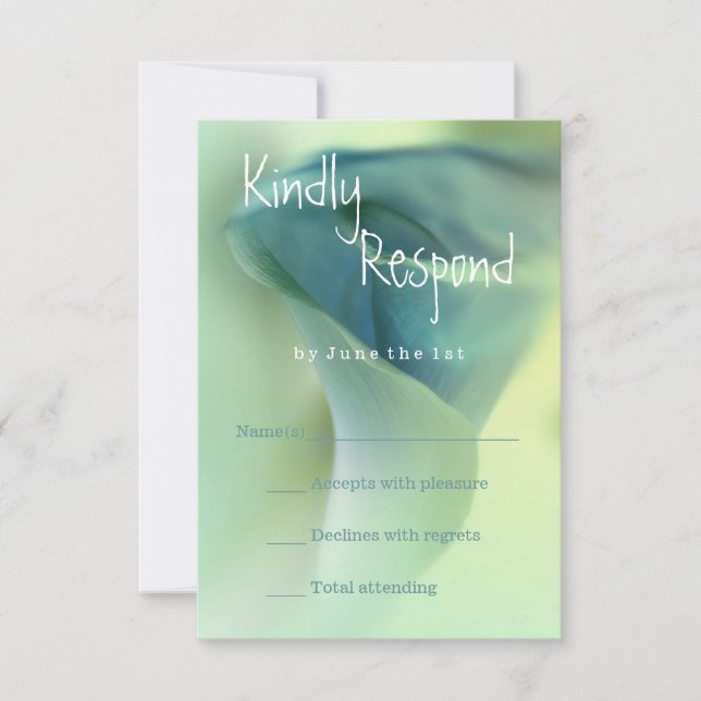 Romantisk blomma i OSA av blå tonerfolie Kort (Framsida)