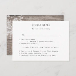 Romantisk blomma på rustiskt trä bröllop OSA kort