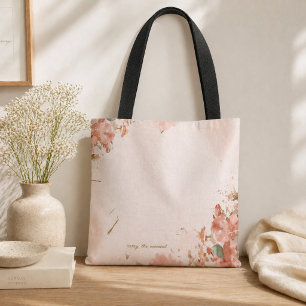Romantisk blommig handväskor Rosa Rosa akvarell Tygkasse