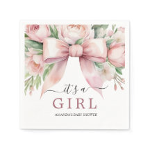 Romantisk Blommig Rosa Rosett Babyfirande