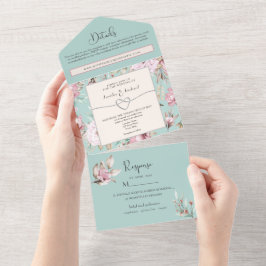 Romantisk blommig Toile bröllop