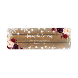 Romantisk Blommigt - adressetikett för returadress Etikett
