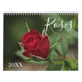 Romantisk blommigt blommor ro-kalender kalender