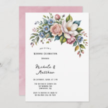 Romantisk Blommigt Bouquet Bröllop Firande