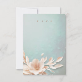 Romantisk blommigt bröllop val av måltider OSA Kort