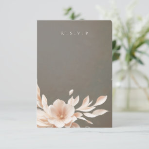 Romantisk blommigt bröllop val av måltider OSA Kort
