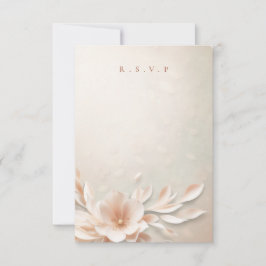 Romantisk blommigt bröllop val av måltider OSA Kort