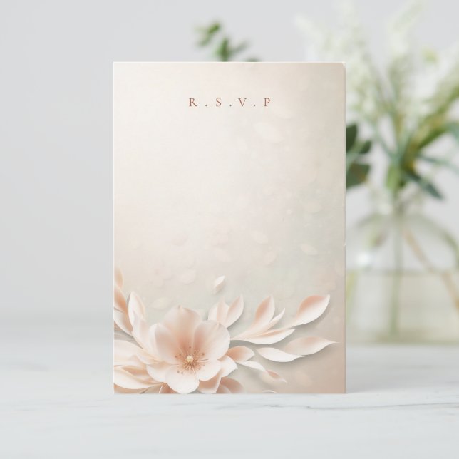 Romantisk blommigt bröllop val av måltider OSA Kort (Stående Fram)