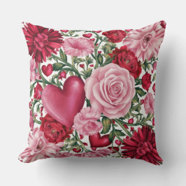 Romantisk Blommigt Dekorativ kudde Cover