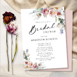 Romantisk Blommigt Eucalyptus Bouquets Möhippa Inbjudningar