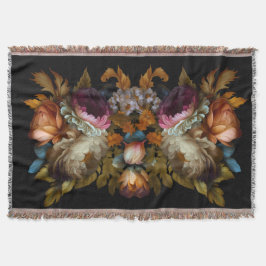 Romantisk Blommigt för "gammal värld" Filt