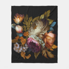 Romantisk Blommigt för "gammal värld" Fleecefilt