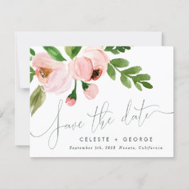 romantisk blommigt för  rosa spara datumet meddelande