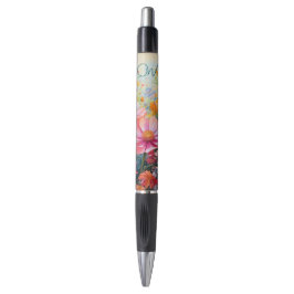Romantisk Blommigt Garden Personlig Monogram Pen