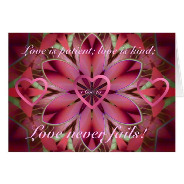 Romantisk blommigt hälsningskort (Framsidan Horizontal)