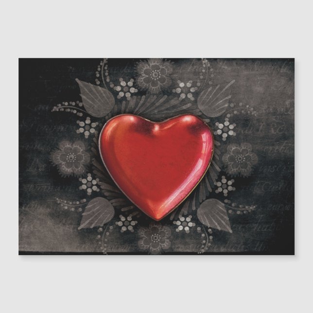 Romantisk Blommigt Heart Valentine Kärlek (Framsida)