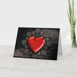 Romantisk Blommigt Heart Valentine Kärlek Helgkort