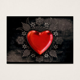 Romantisk Blommigt Heart Valentine Kärlek Visitkort