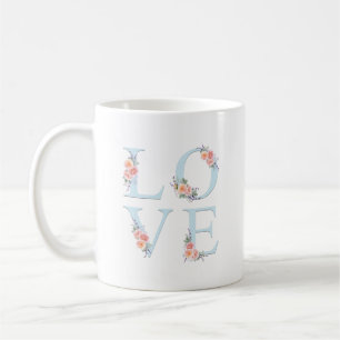 Romantisk Blommigt Kärlek i Bloom Kaffemugg