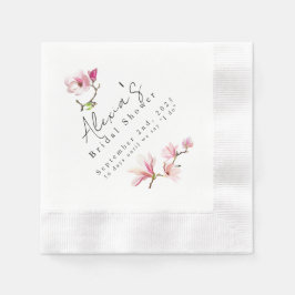 Romantisk Blommigt Magnolia Möhippa Napkin Pappersservett