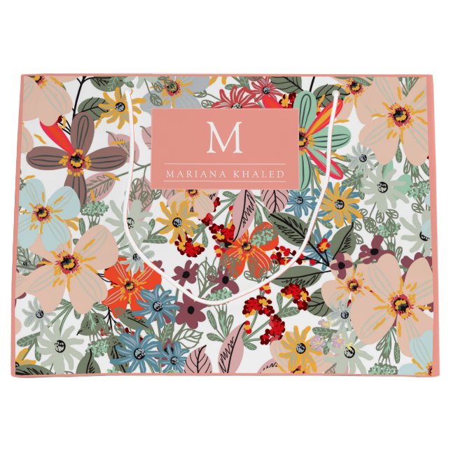 Romantisk Blommigt mjuk Rosa Grönt persika Classic (Framsidan)