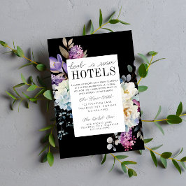 Romantisk Blommigt Moody Mörk Flowers Bröllop Tilläggskort