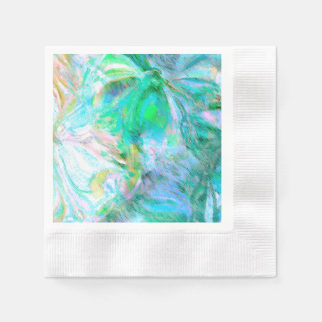 Romantisk Blommigt Papper Plate - Elegant Boho Fan Pappersservett (Framsidan)