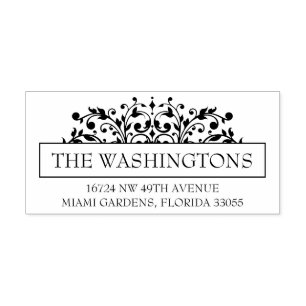 Romantisk Blommigt Returadress Frimärke för kuvert Stämpel