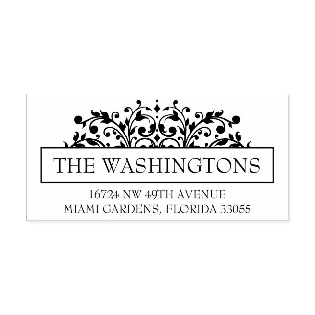 Romantisk Blommigt Returadress Frimärke för kuvert Stämpel (Tryck)