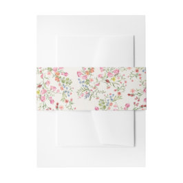 romantisk blommigt sommarbåge bröllop band för inbjudningskort