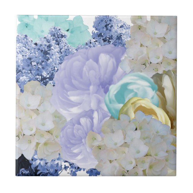 Romantisk Blommigt Tile Kakelplatta (Framsidan)