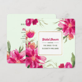 Romantisk Blommigt VattenfärgsMöhippa Inbjudningar