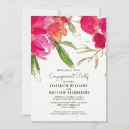 Romantisk Blommigt Watercolor Förlovningsfest Inbj Inbjudningar
