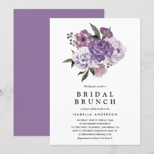 Romantisk Blommigt Watercolor Vår Möhippa Brunch Inbjudningar