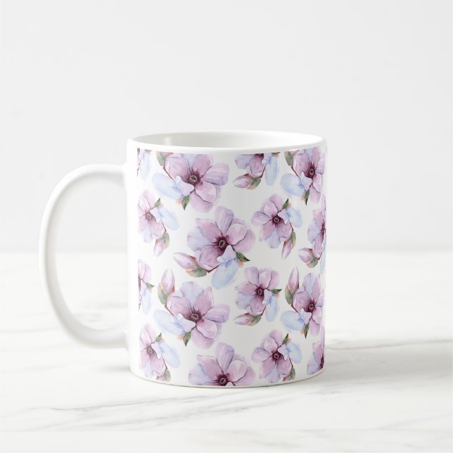 Romantisk blommönster kaffemugg (Vänster)
