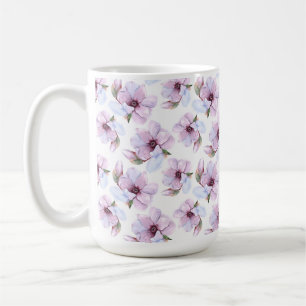 Romantisk blommönster kaffemugg