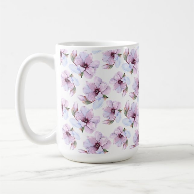 Romantisk blommönster kaffemugg (Vänster)