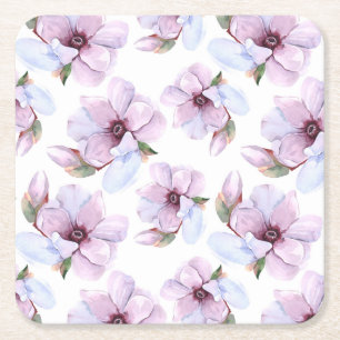 Romantisk blommönster underlägg papper kvadrat