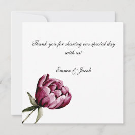 Romantisk Blomning Floral Peony Tack Kort
